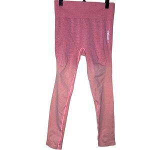 Gymshark Adapt Ombré Seamless Leggings Pink Orange Gradient High Rise M